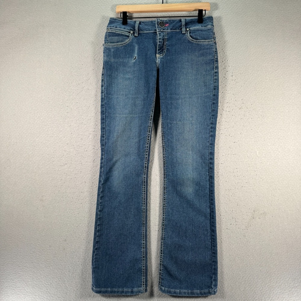 Vintage Wrangler Bootcut Jeans Womens 7/8x32 Blue Medium Wash Western Denim Y2K